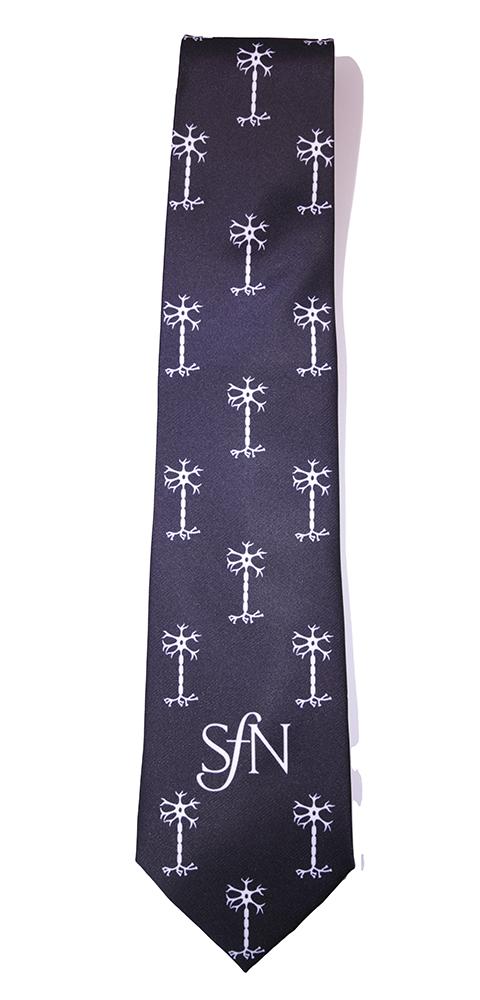 Neck Tie - Black - White Text