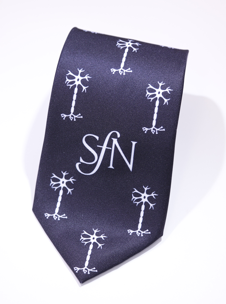 Neck Tie - Black - White Text