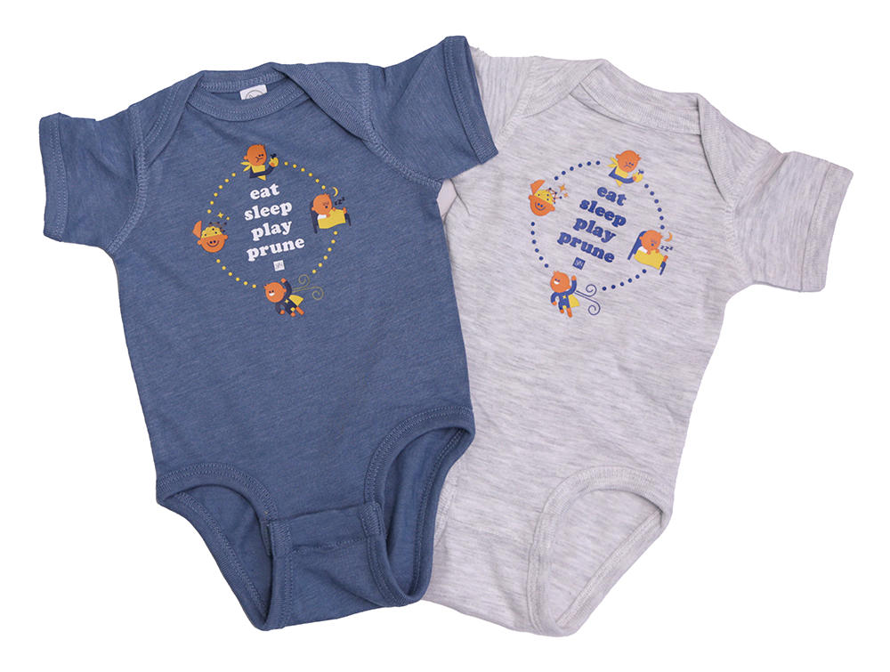 "Eat Sleep Play Prune" Onesie (Grey Only Available)