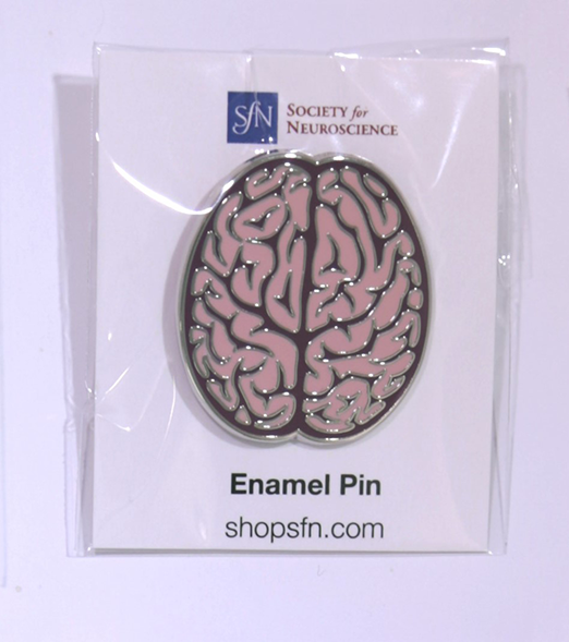 Pink Brain Enamel Pin